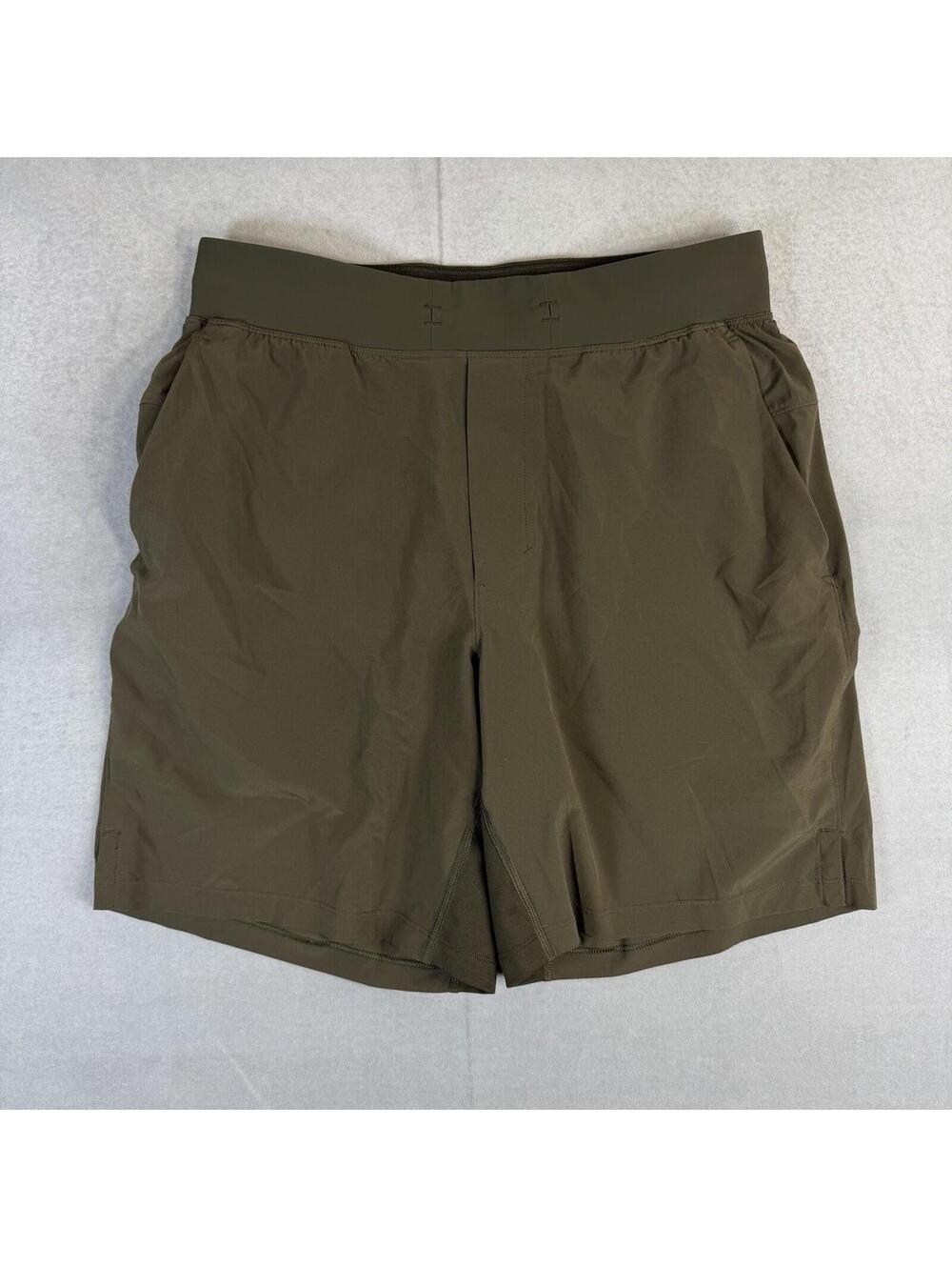 Lululemon T.H.E Short Linerless Short 7” Mens Medium Green Drawstring Active